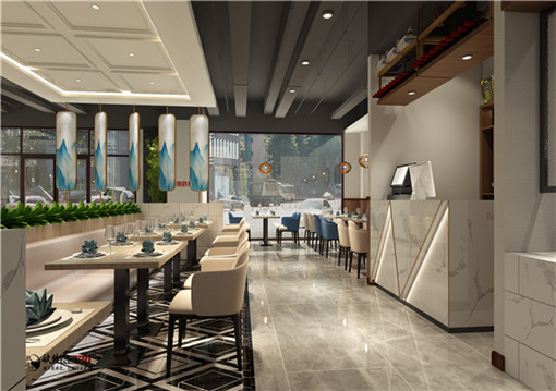 中卫伊里乡餐厅装修设计|现代设计手法打造休闲空间